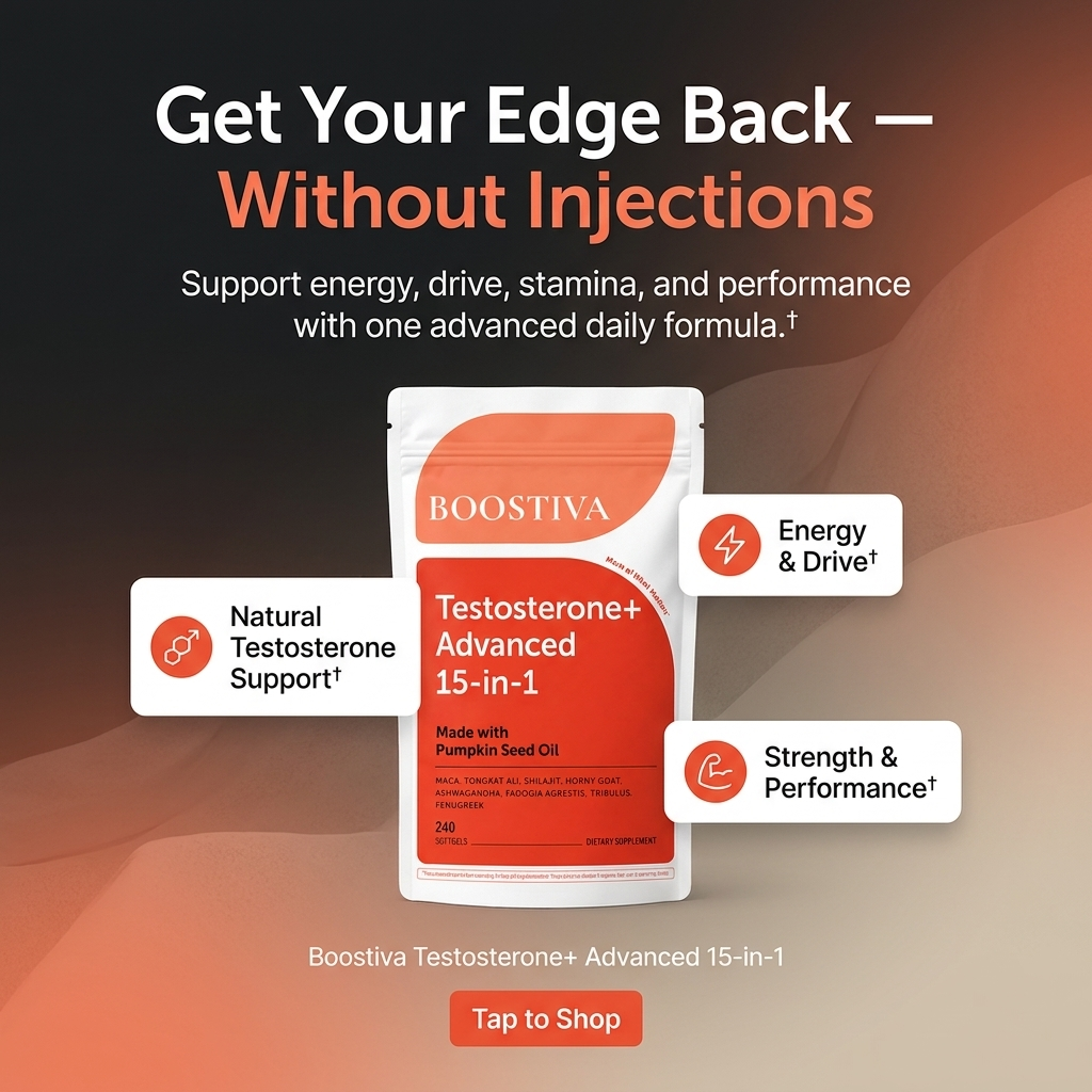 Try Boostiva Facebook ad: Get Your Edge Back, Without Injections