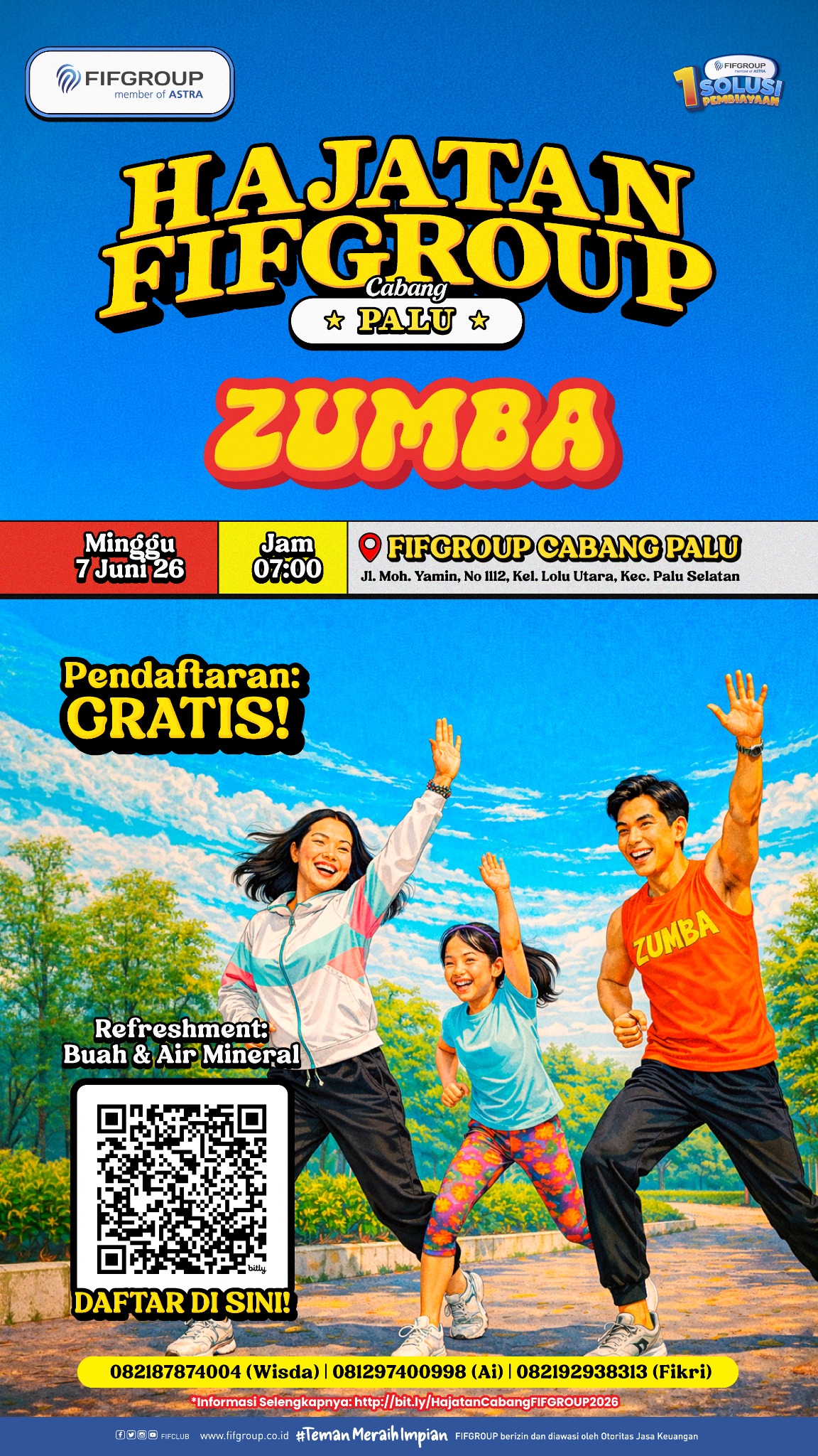 FIFCLUB Facebook ad: GRATIS! ZUMBA SERU DI PALU!