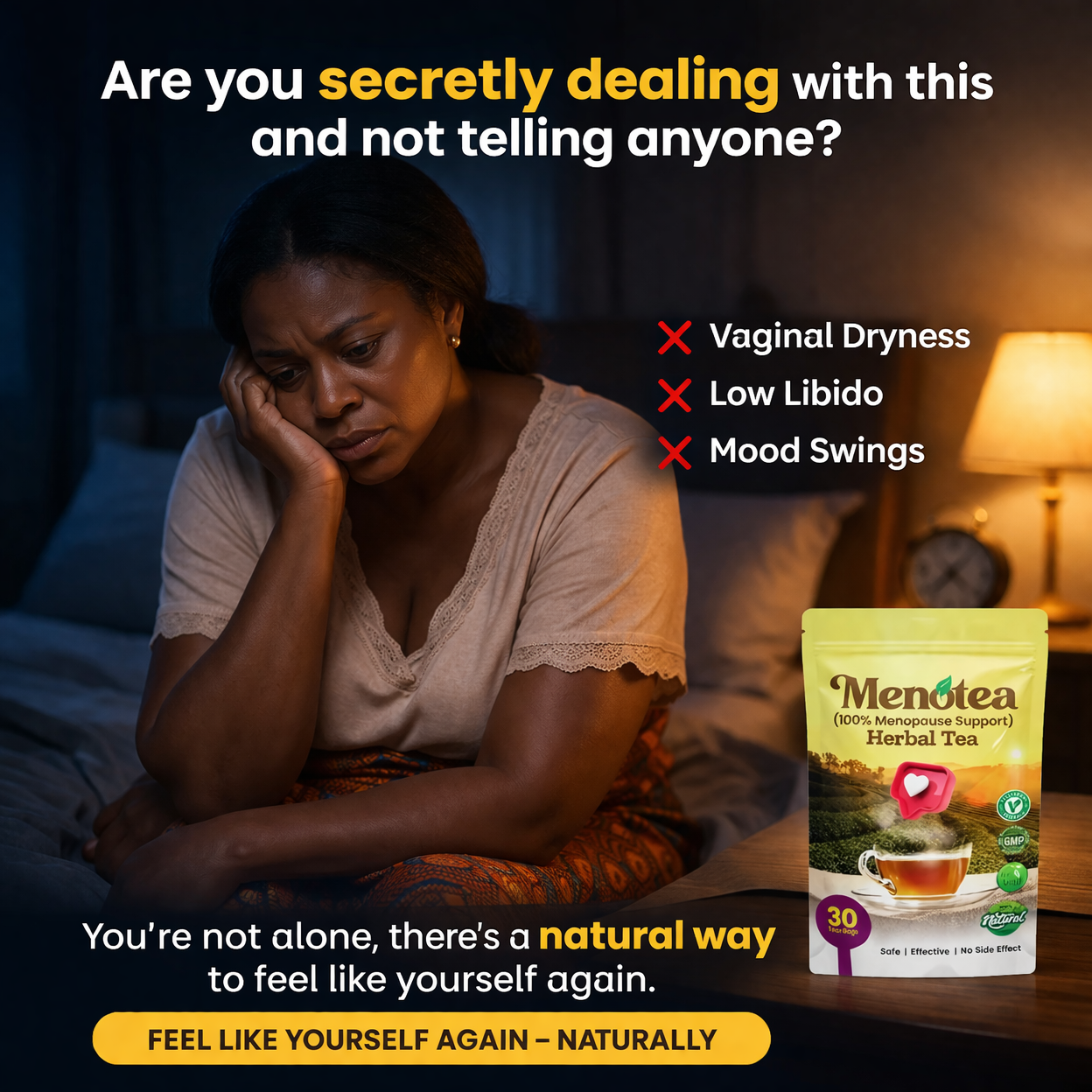 Menotea Menopause Relief Facebook ad