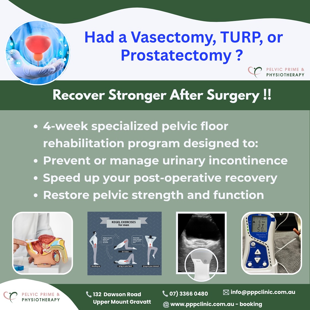 Pelvic Prime & Physiotherapy Facebook ad: Had a Vasectomy, TURP or Prostate Surgery?