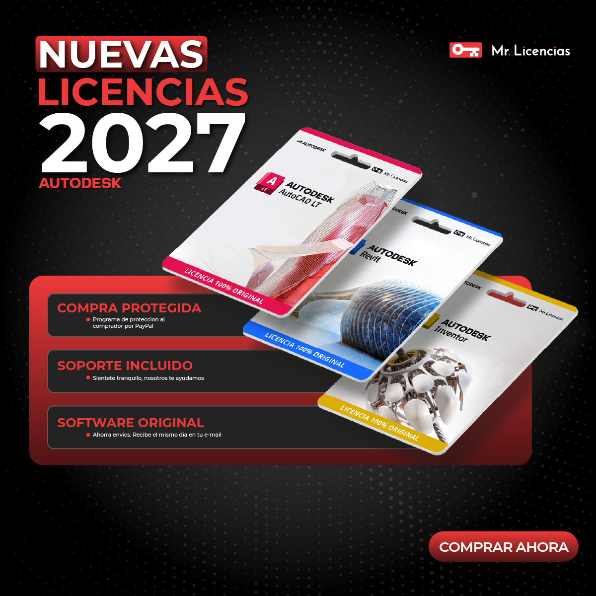 MrLicencias Facebook ad: Cotiza Aquí