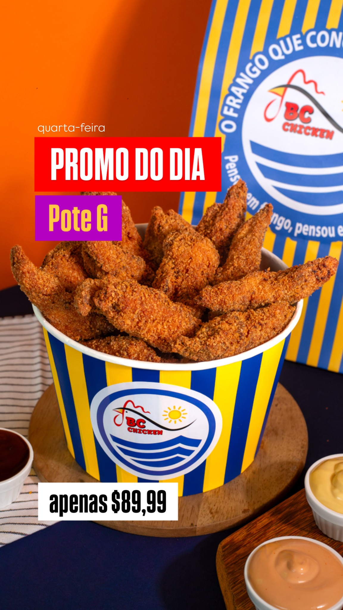 BC Chicken Delivery de Frango Frito Facebook ad: Hoje é dia de frango frito