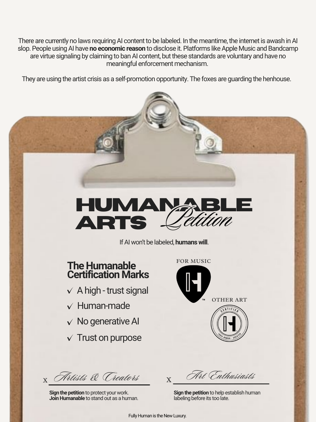 Humanable Facebook ad