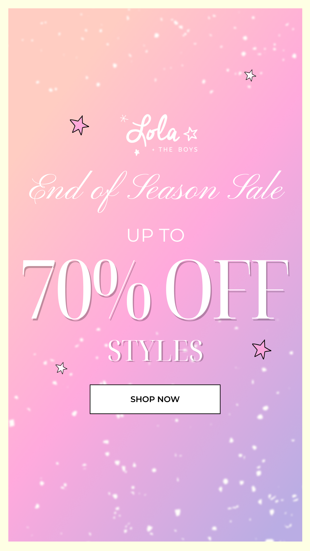 Lola + The Boys Facebook ad