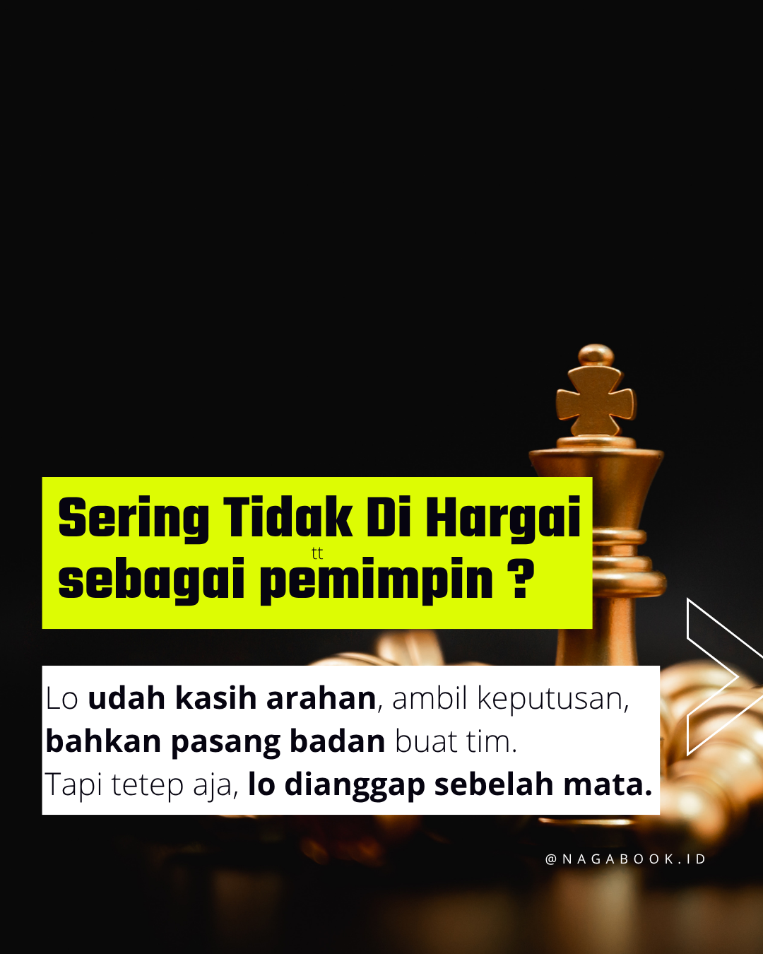Nagabook.id Facebook ad: Lo yang pegang jabatan, tapi tim malah lebih…