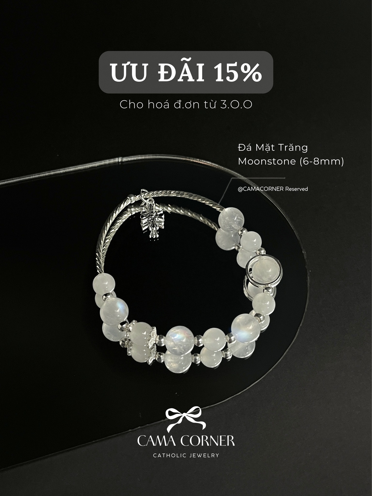 CAMA CORNER - Trang Sức Công Giáo Facebook ad: VÒNG ĐÁ TỰ NHIÊN TYPE A | ƯU…