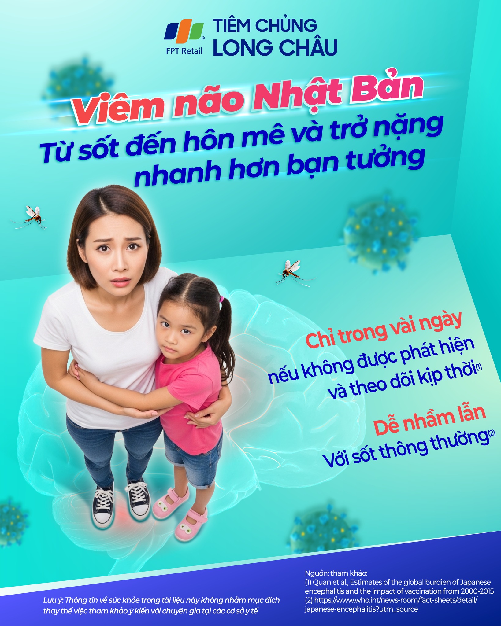 Tiêm Chủng Long Châu Facebook ad: Viêm não Nhật Bản, từ sốt đến hôn…