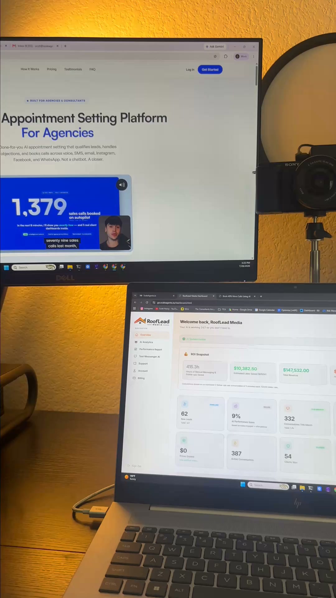 Scott Henry Facebook ad: Book 40% More Calls With Our AI Platform