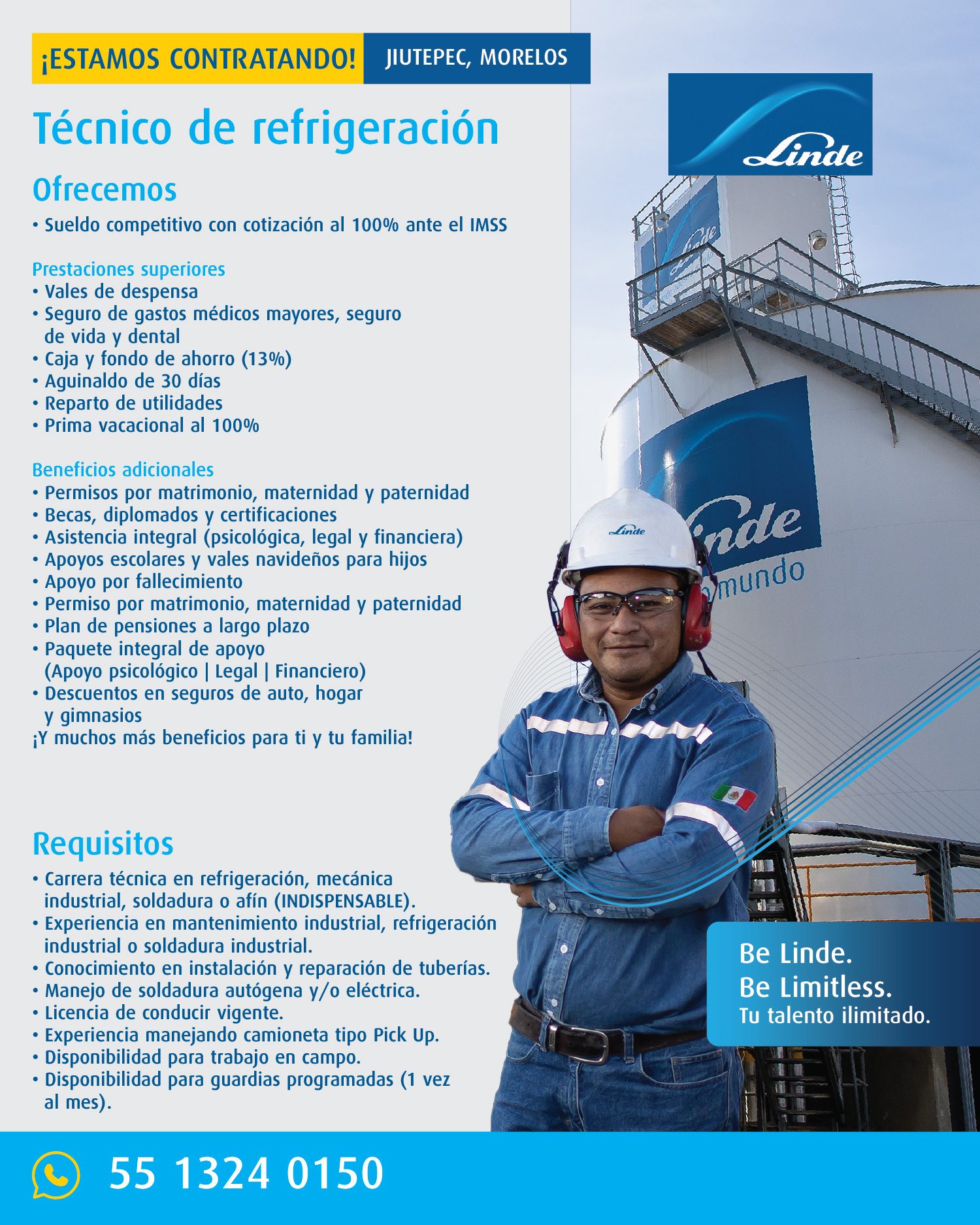 Linde México Facebook ad: Postúlate aquí