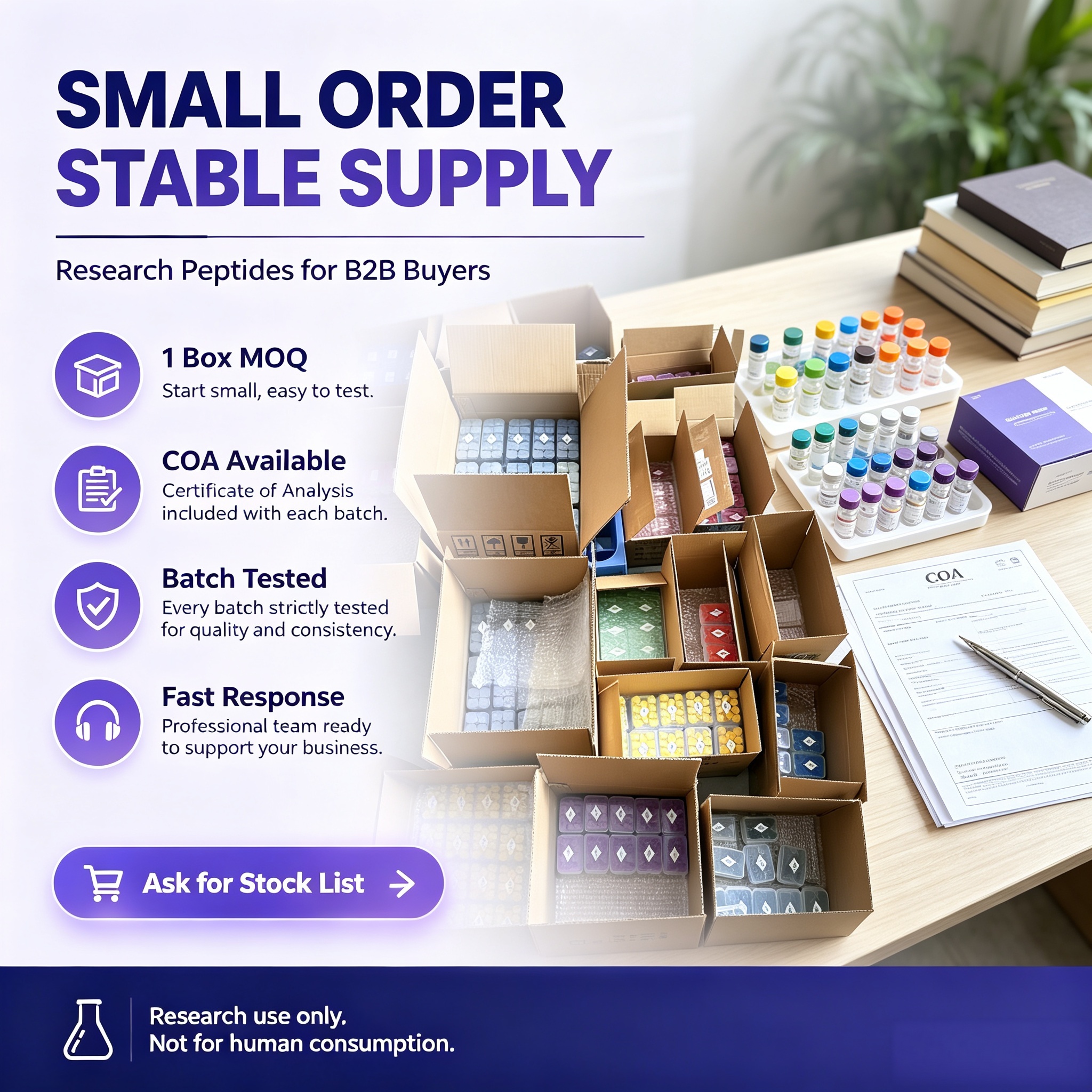 Connect CN Peptide Factory Facebook ad: Why Thousands of Peptide Suppliers Choose Us