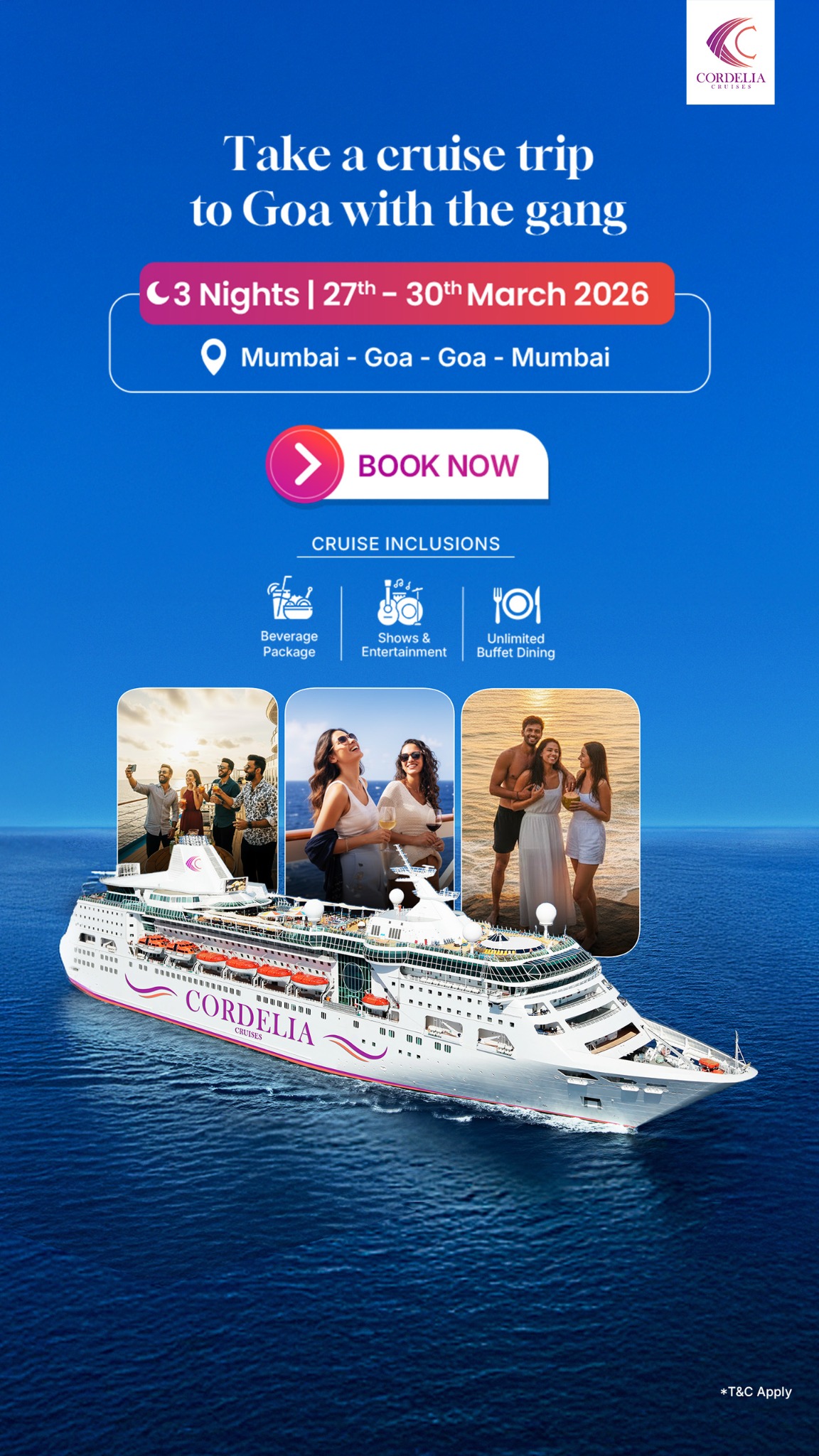 Cordelia Cruises Facebook ad