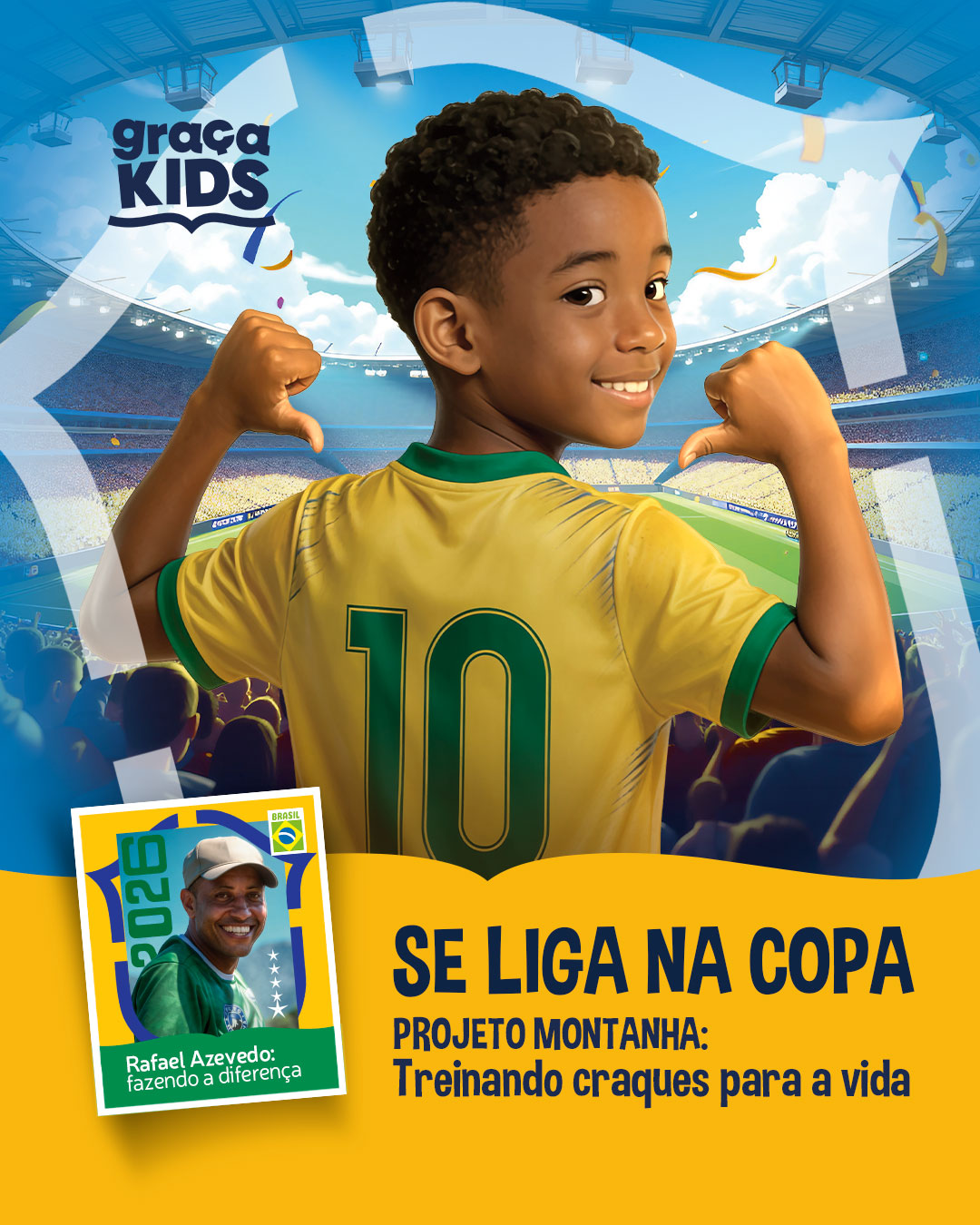 Graça Kids Facebook ad: Se liga na Copa