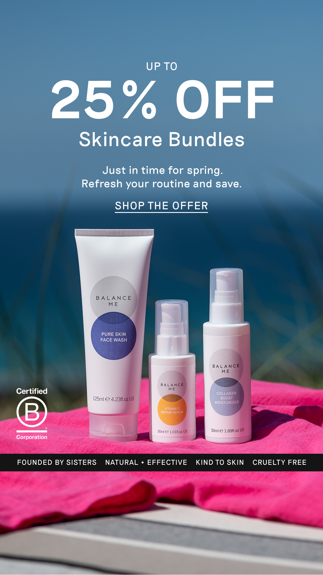 Balance Me Skincare Facebook ad