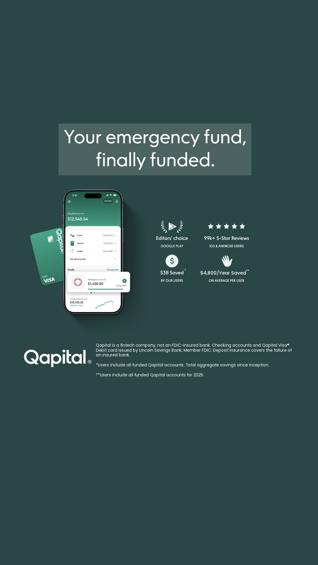 Qapital Facebook ad