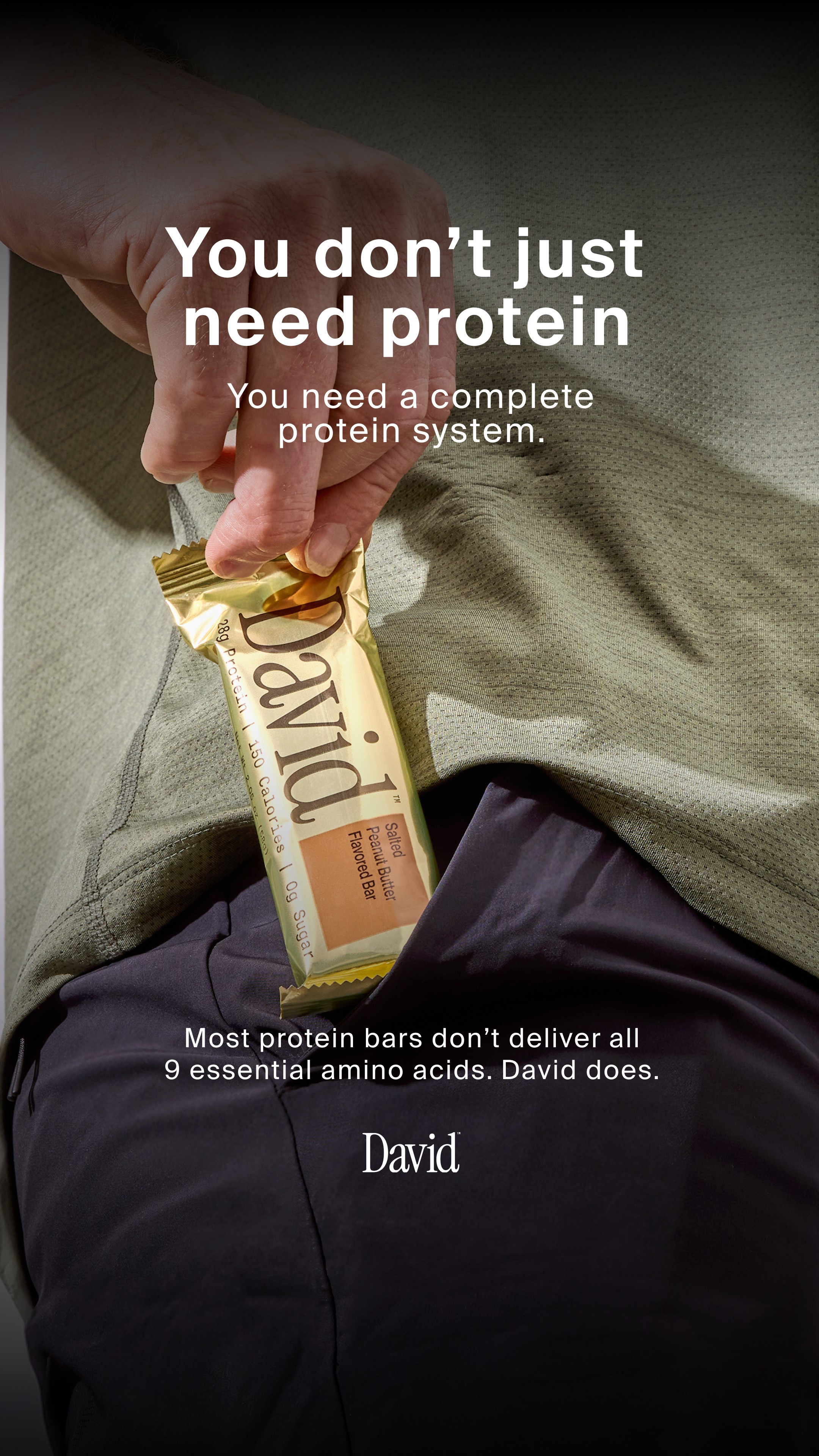 David Protein Facebook ad
