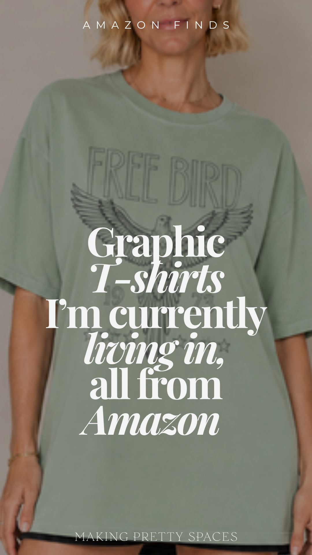 Making Pretty Spaces Facebook ad: Graphic Tees You'll Live In