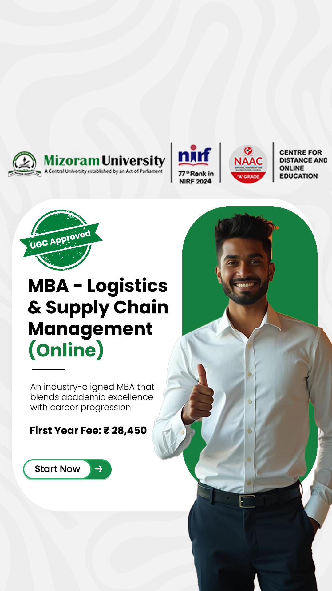 Mizoram University Online Facebook ad