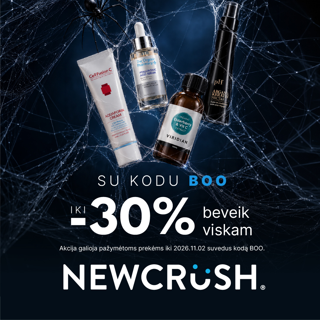 Newcrush Facebook ad: Su kodu BOO beveik viskam iki -30%