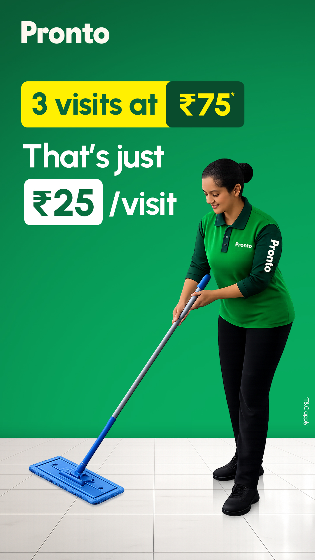 Pronto - India's 10 Minute Home Services App Facebook ad