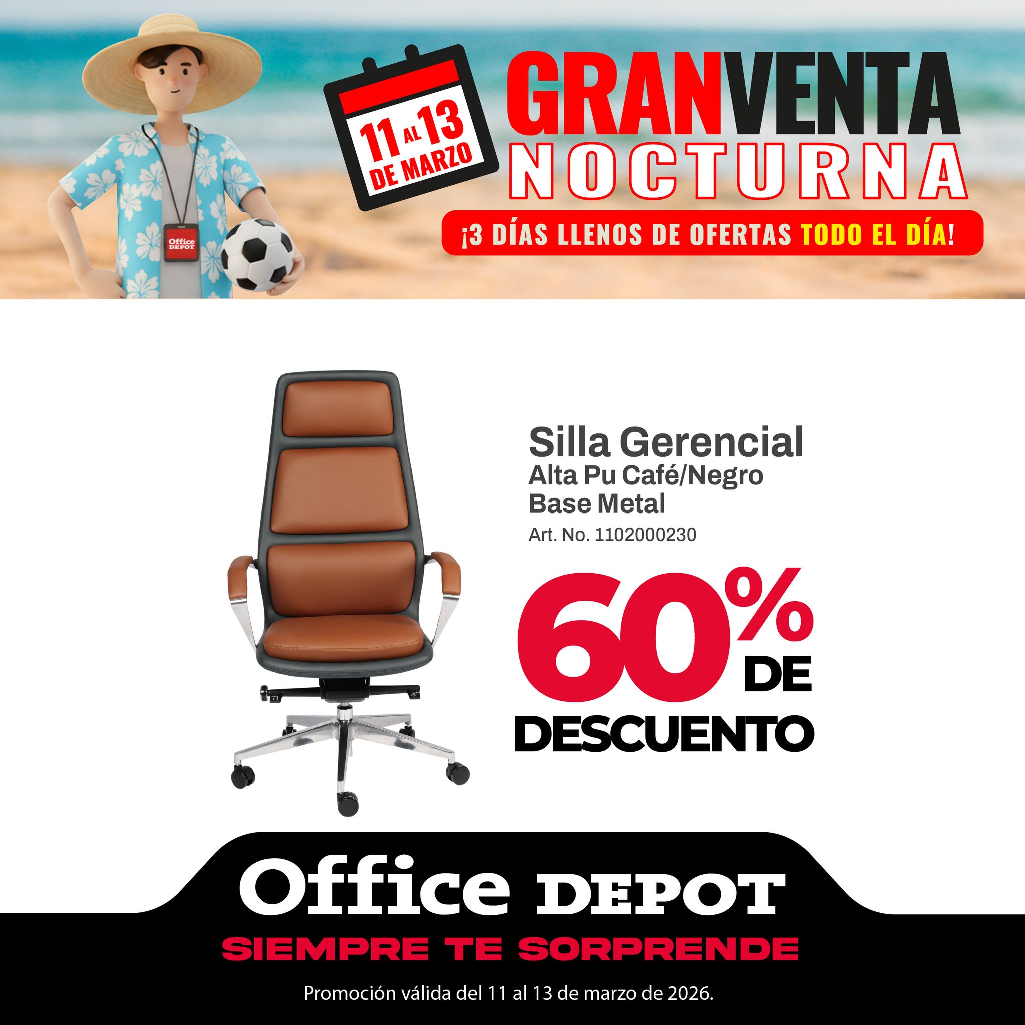 Office Depot Honduras Facebook ad: ¡Aprovecha la Gran Venta Nocturna de Office Depot!