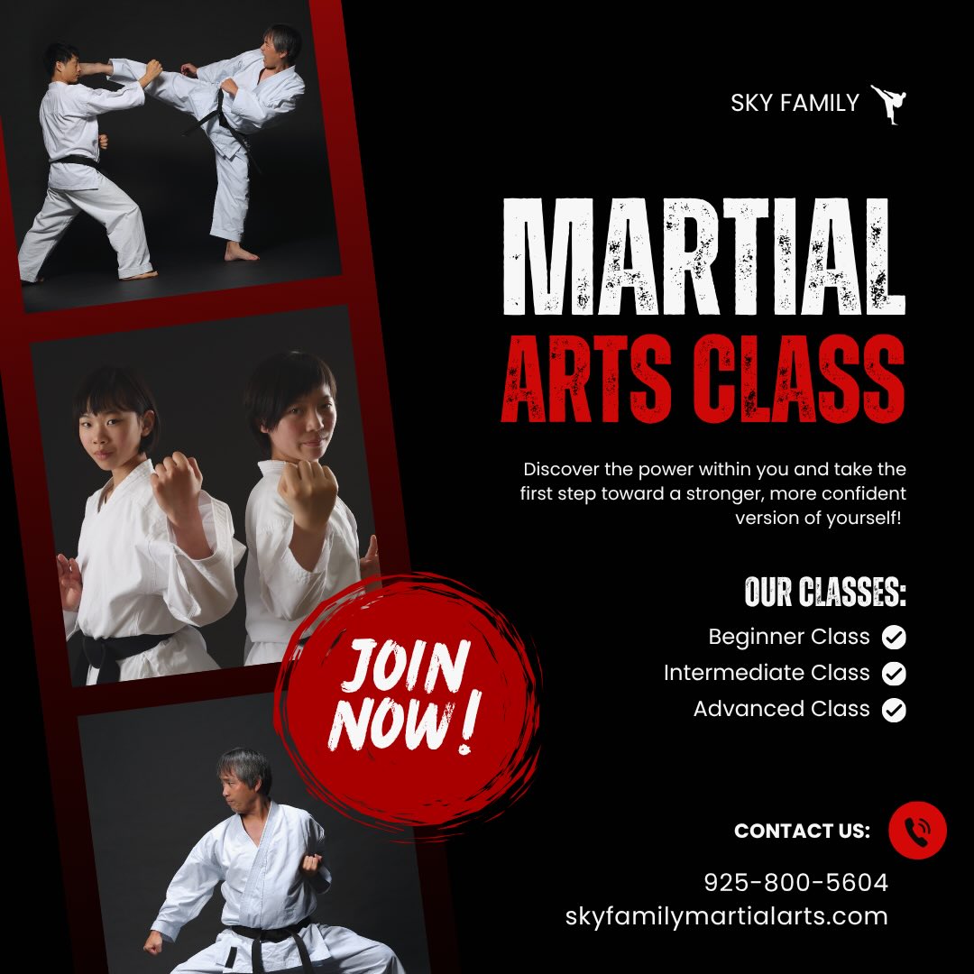 SKY Family Martial Arts Facebook ad: Confidence. Focus. Respect.