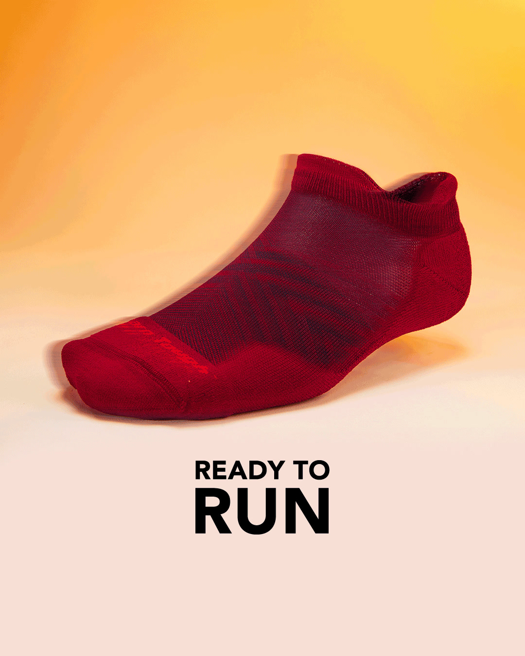 Darn Tough Vermont Socks Facebook ad: Run socks that go the distance.