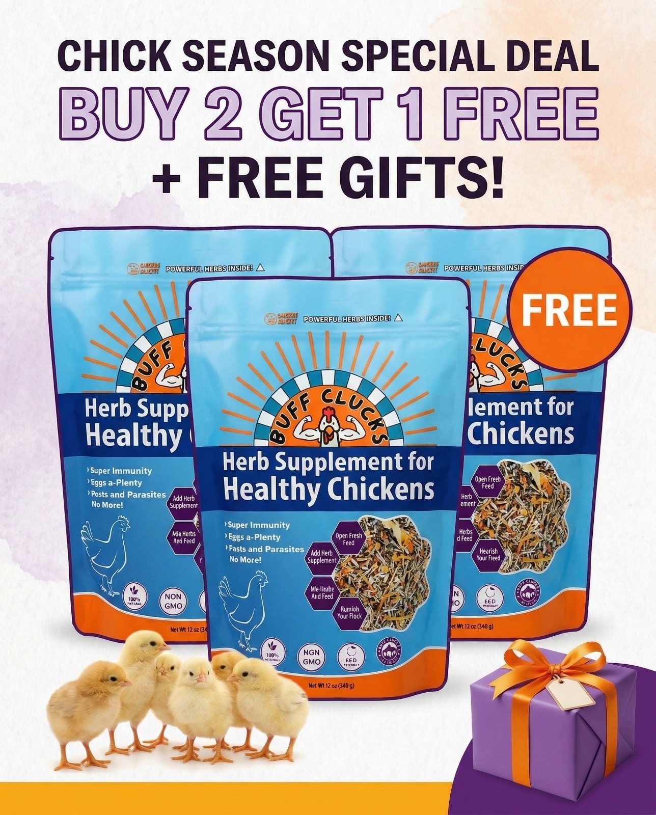 Buff Clucks Facebook ad