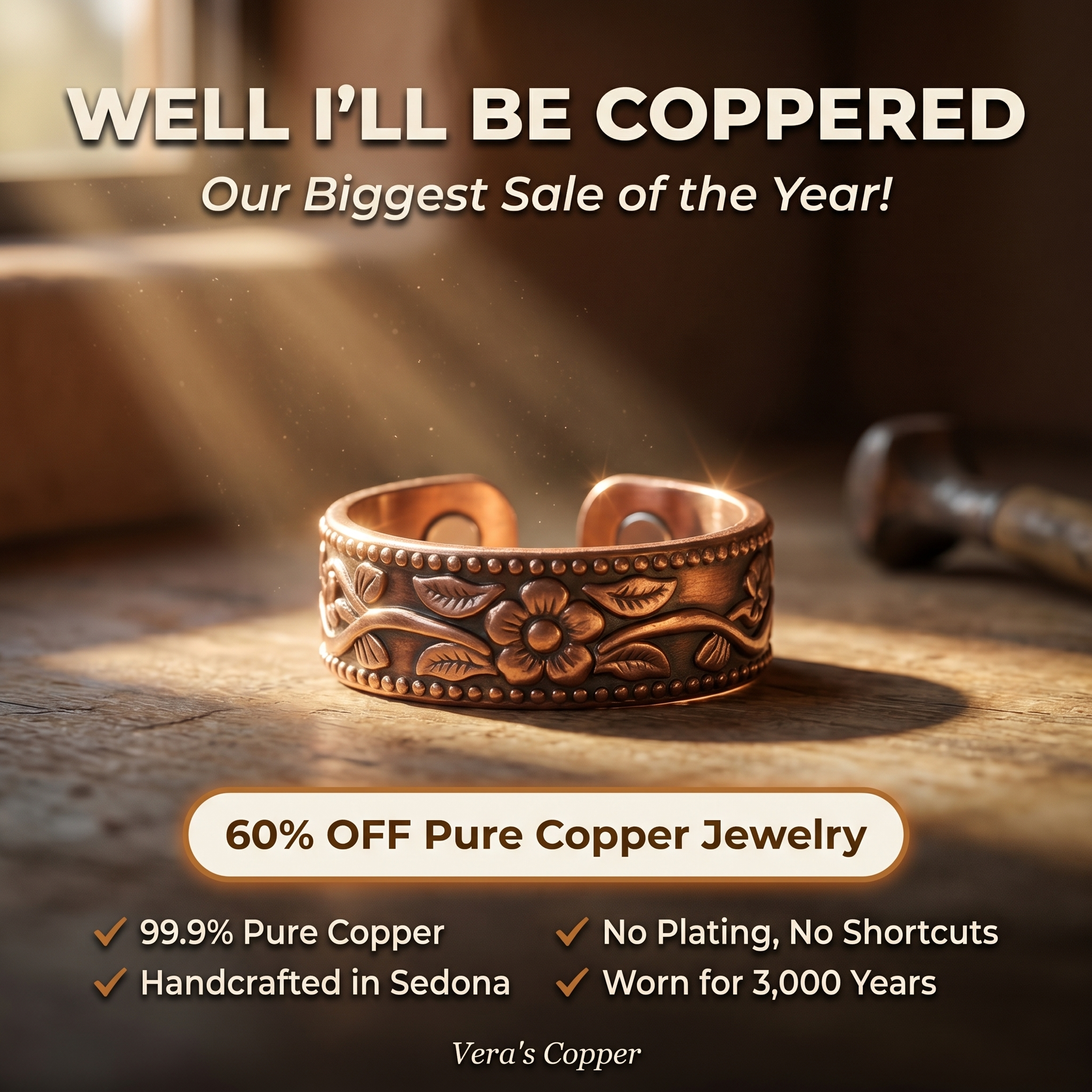 Vera’s Copper Jewelry Facebook ad