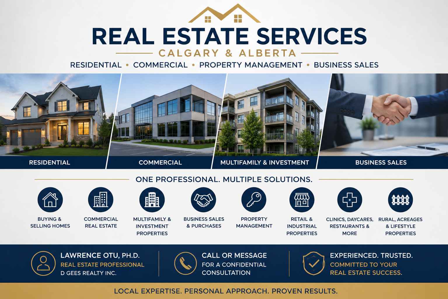Lawrence Otu Facebook ad: Calgary Realtor & Commercial Real Estate Services