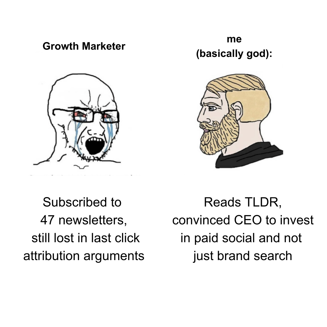 TLDR Newsletter Facebook ad