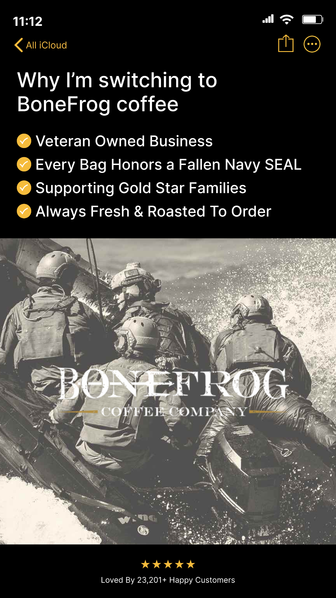 Bonefrog Coffee  Facebook ad