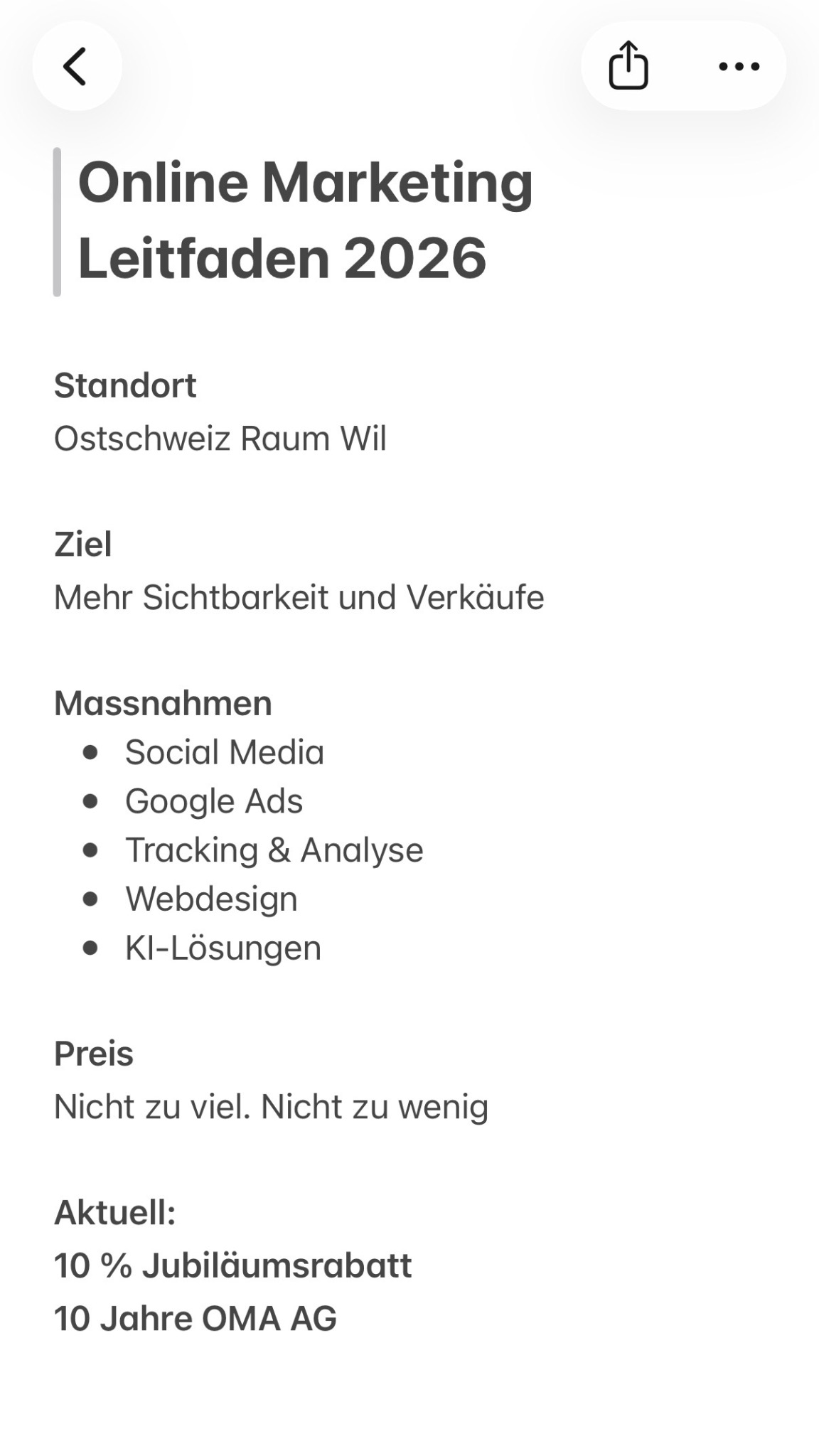 OMA AG - Online Marketing Agentur Facebook ad: 10 Jahre OMA AG | Unser Jubiläum & Erfolgsgeschichte