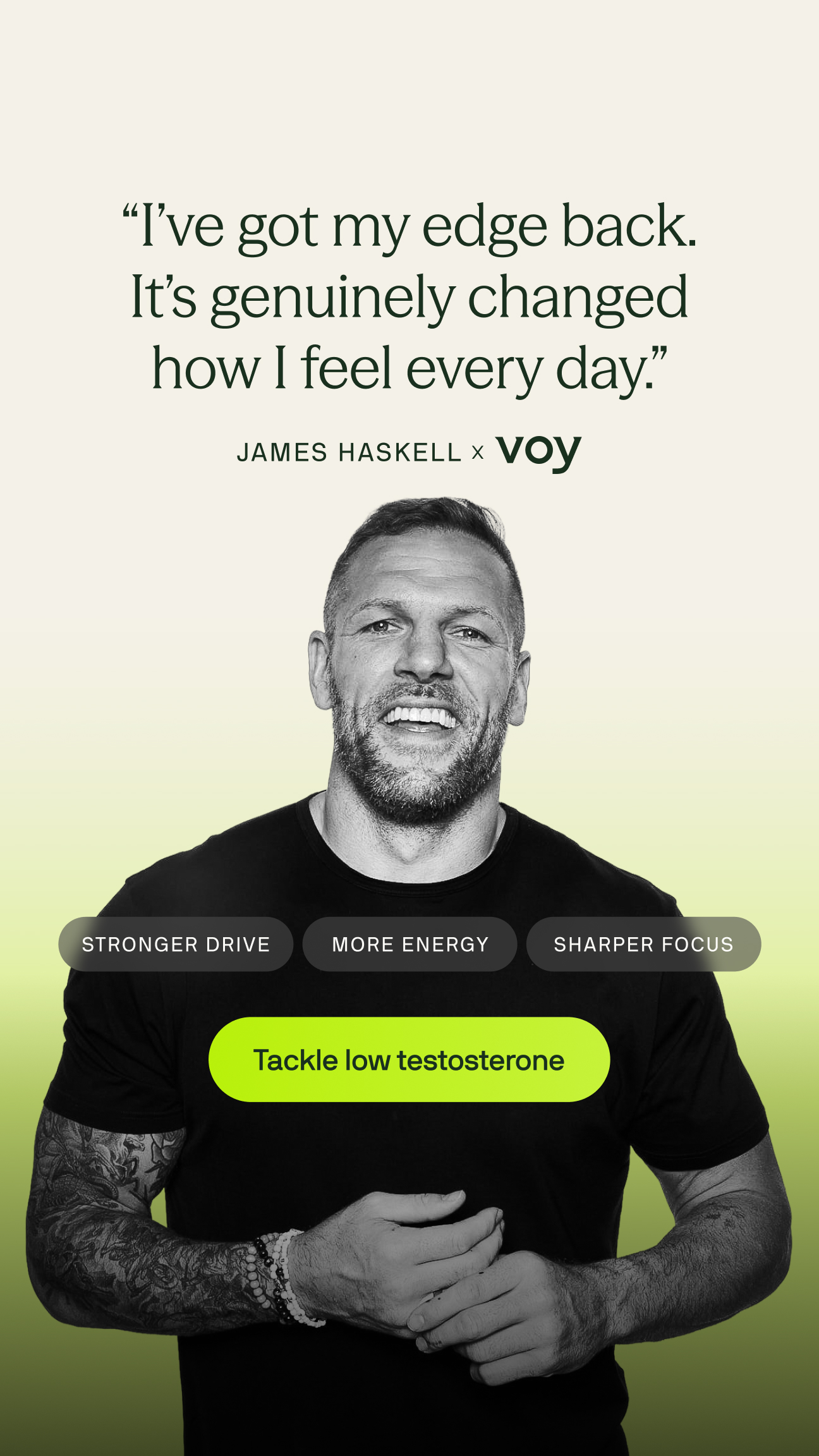 James Haskell Facebook ad