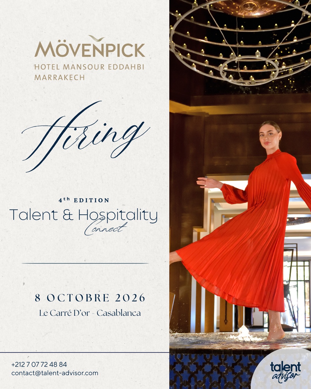 talent_advisor Facebook ad: @movenpickmarrakech is Hiring at Talent & Hospitality…