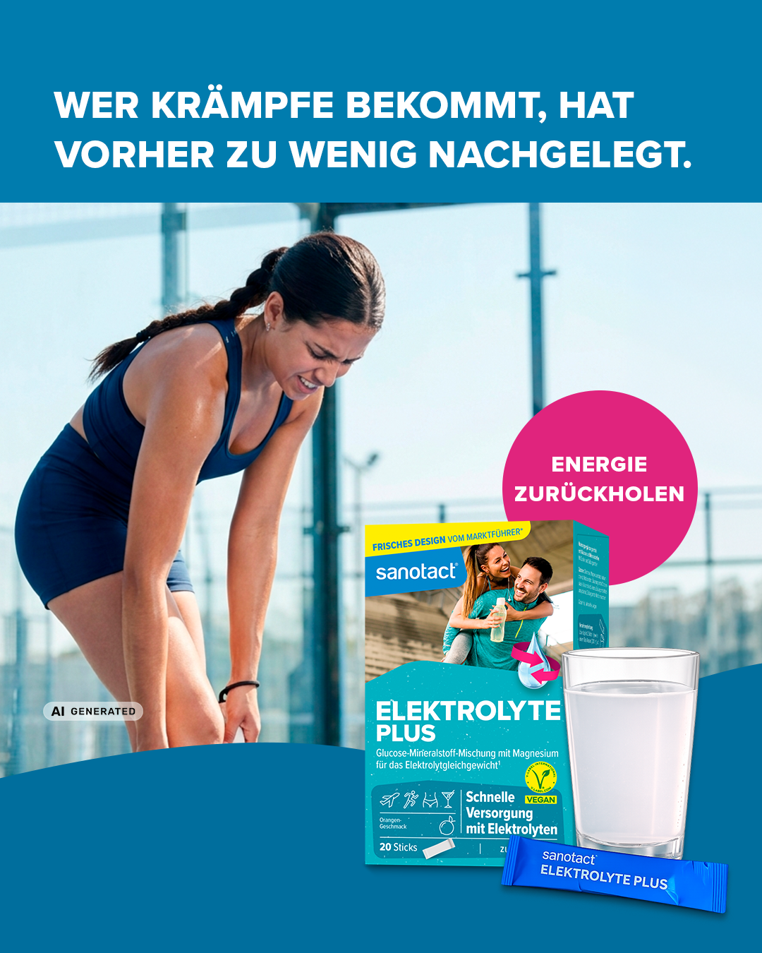 sanotact Facebook ad: Wenn Wasser allein nicht reicht