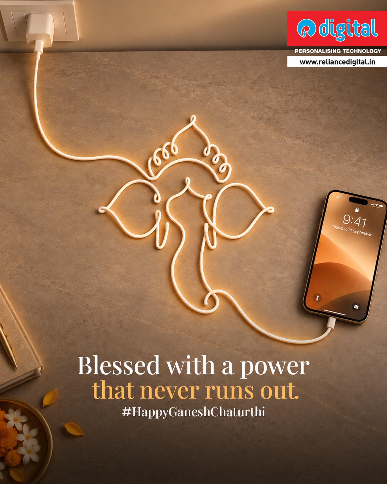 Reliance Digital Facebook ad: With Ganesha’s blessings, may you always stay powered…