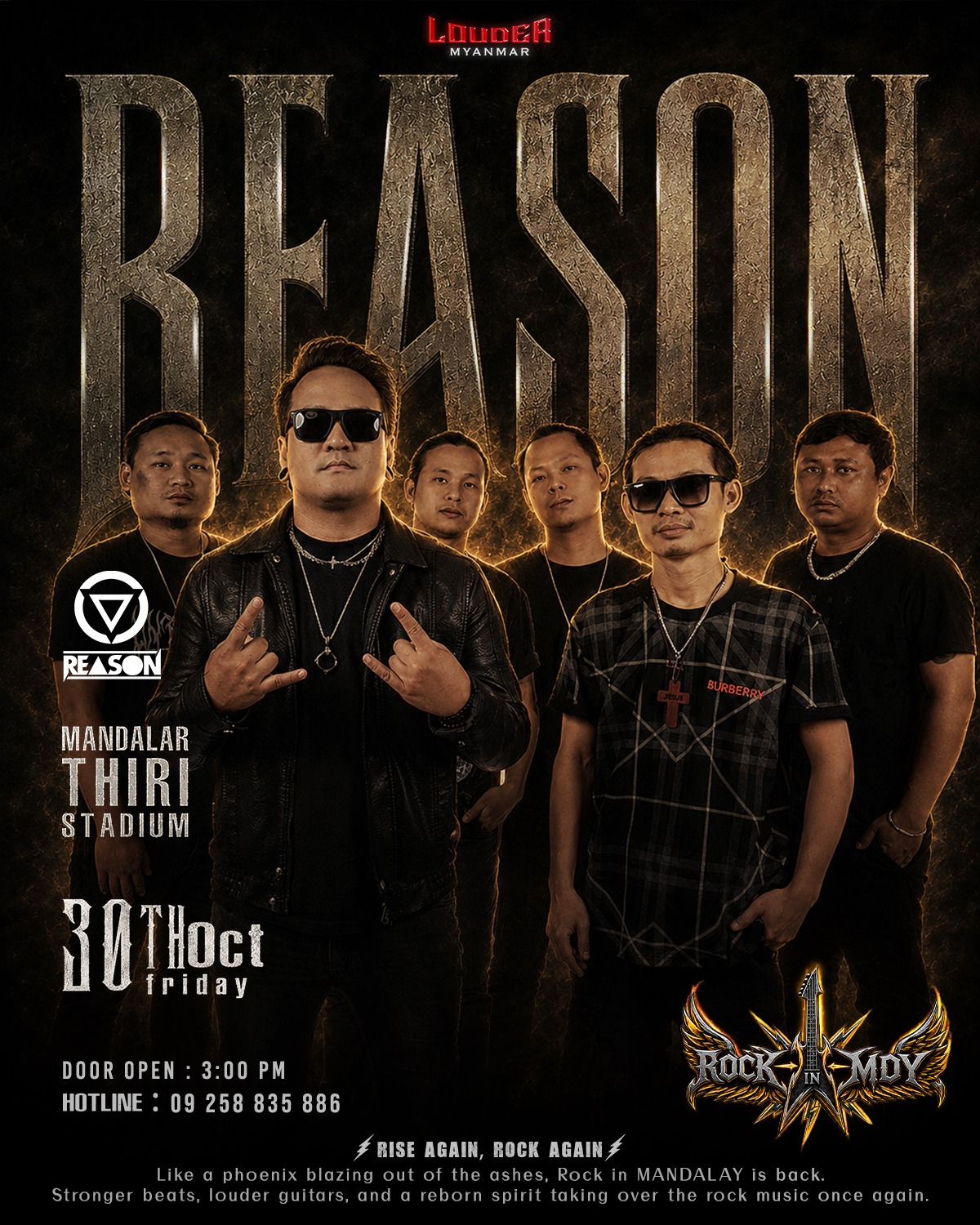 Rock in Mandalay Facebook ad: REASON BAND RISES AGAIN AT ROCK IN MANDALAY!