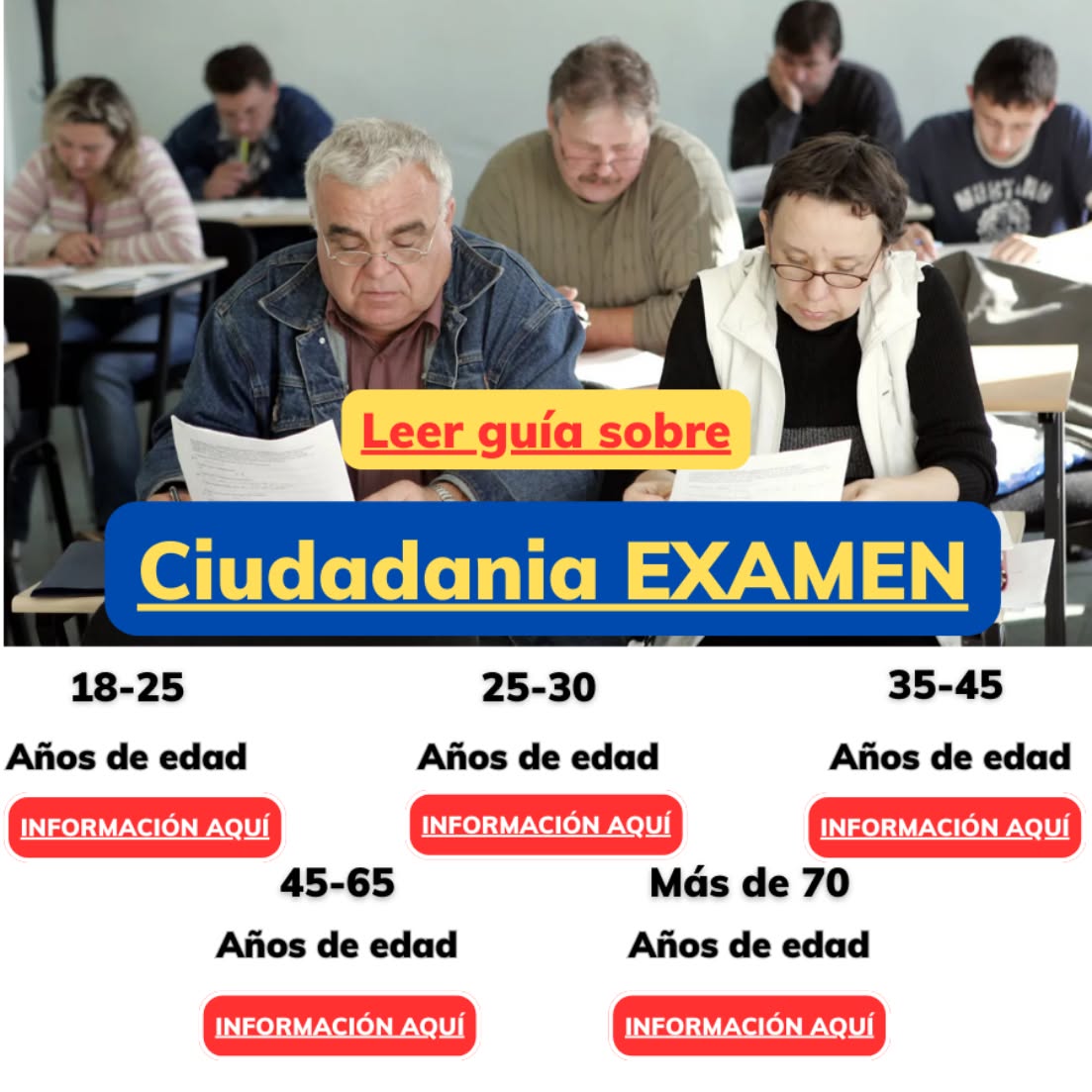 NextSolve Media Facebook ad: Examen de Ciudadanía de EE. UU.: Qué Saber y Cómo Prepararse