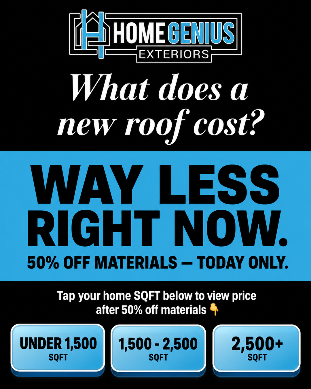 Home Genius Exteriors Facebook ad
