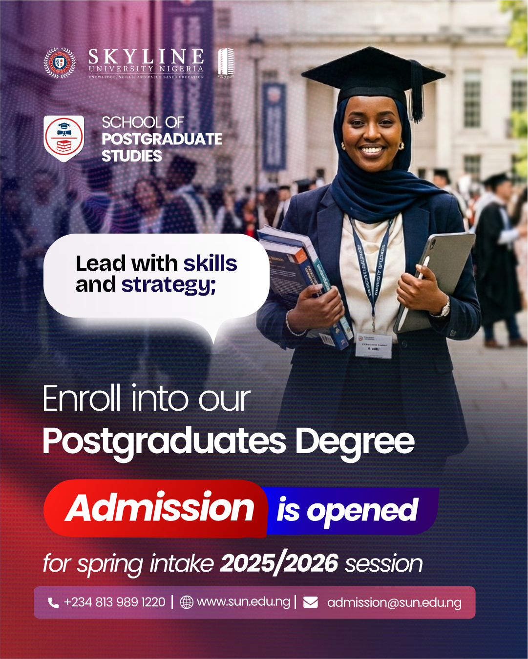 Skyline University Nigeria Facebook ad from Mar 17, 2026