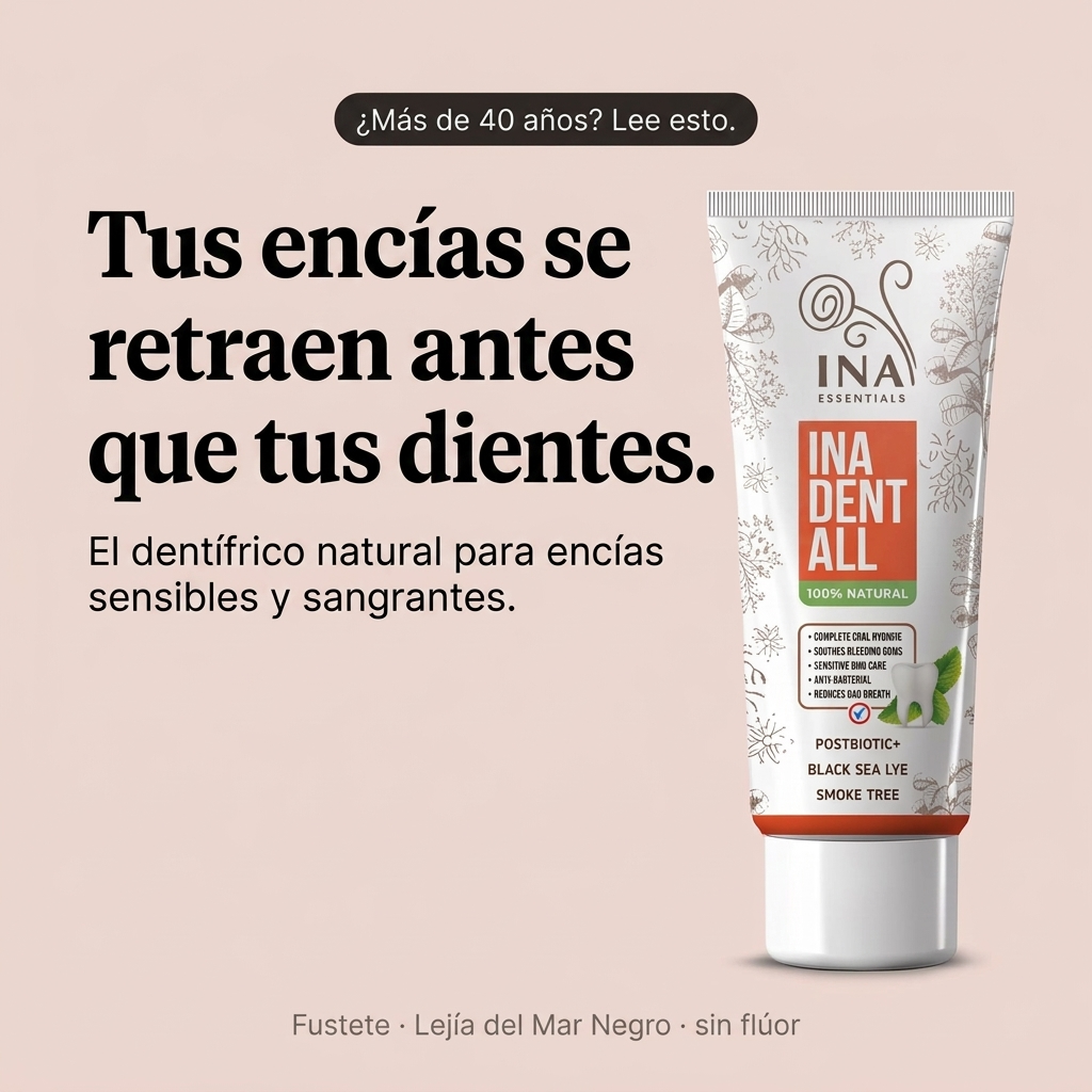 InaEssentials - Tienda familiar online de cosmética ecológica Facebook ad: ¿Sangre al cepillarte? Lee esto primero