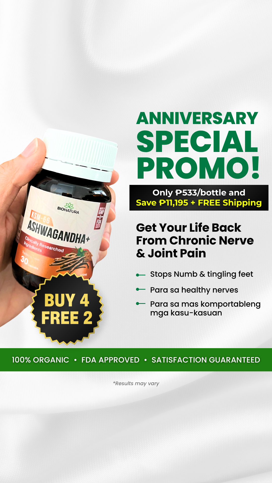 BioNatura Ashwagandha+ PH Facebook ad