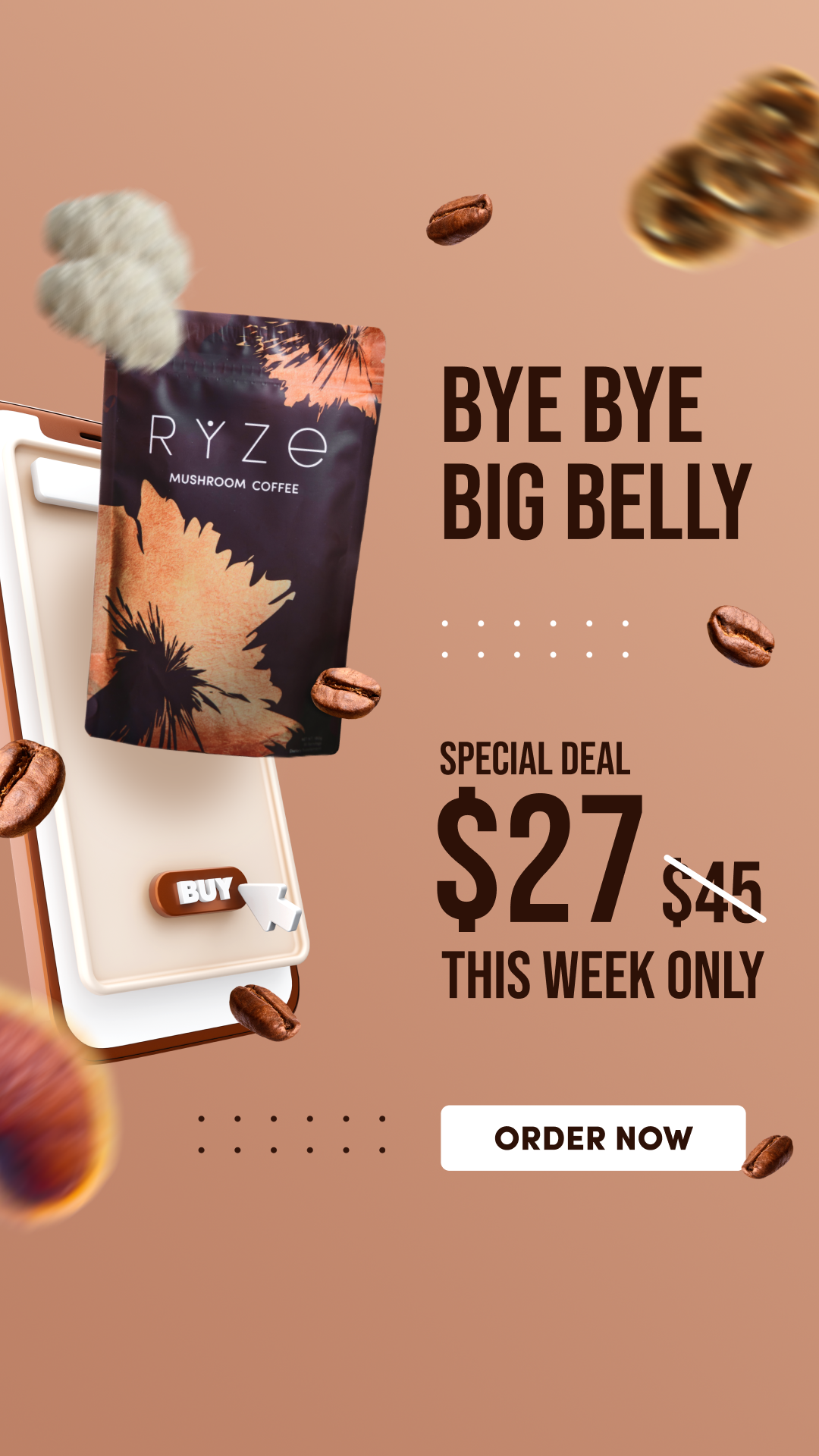 RYZE Superfoods Facebook ad
