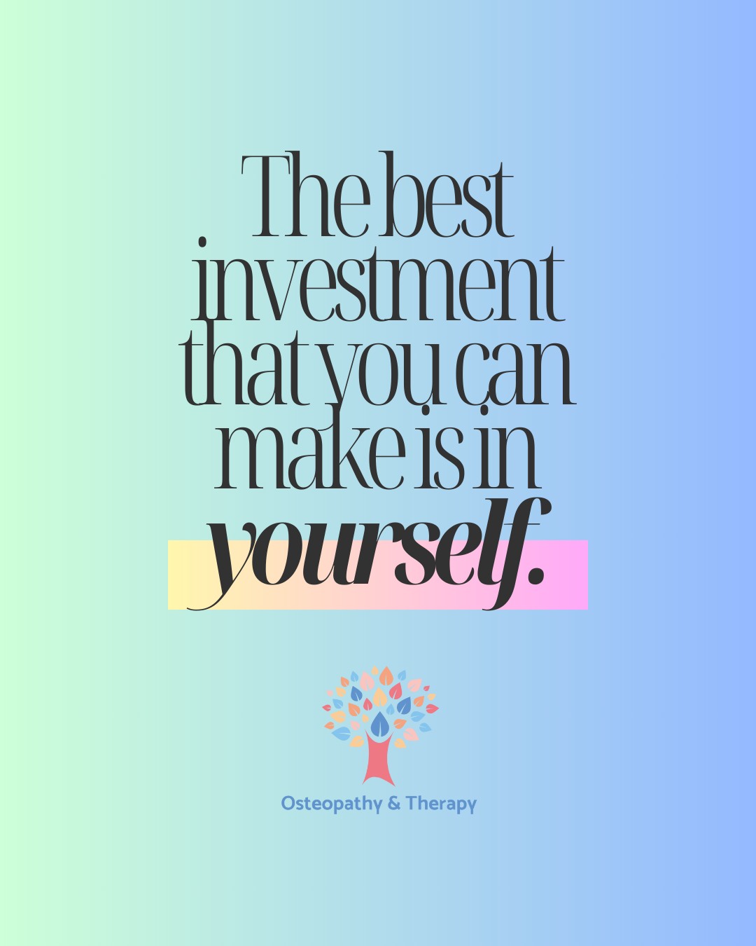 Osteopathy and Therapy Facebook ad: Helping people feel better and recover from bad…