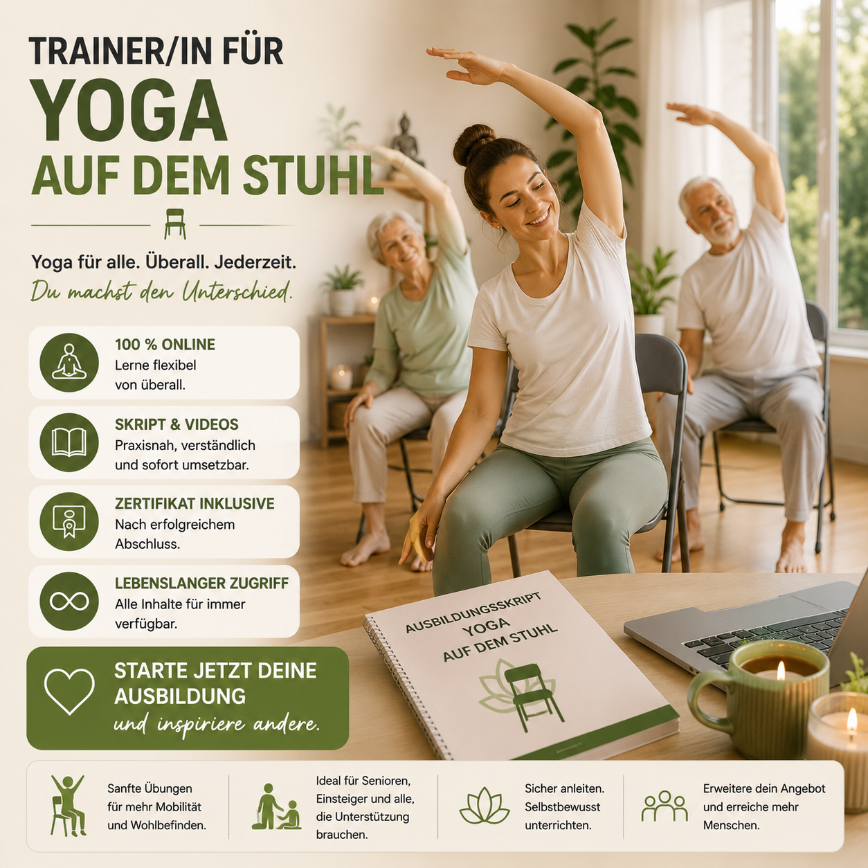 Yogalizenz.de Facebook ad: Jetzt 40 % auf alle Yoga-Ausbildungen
