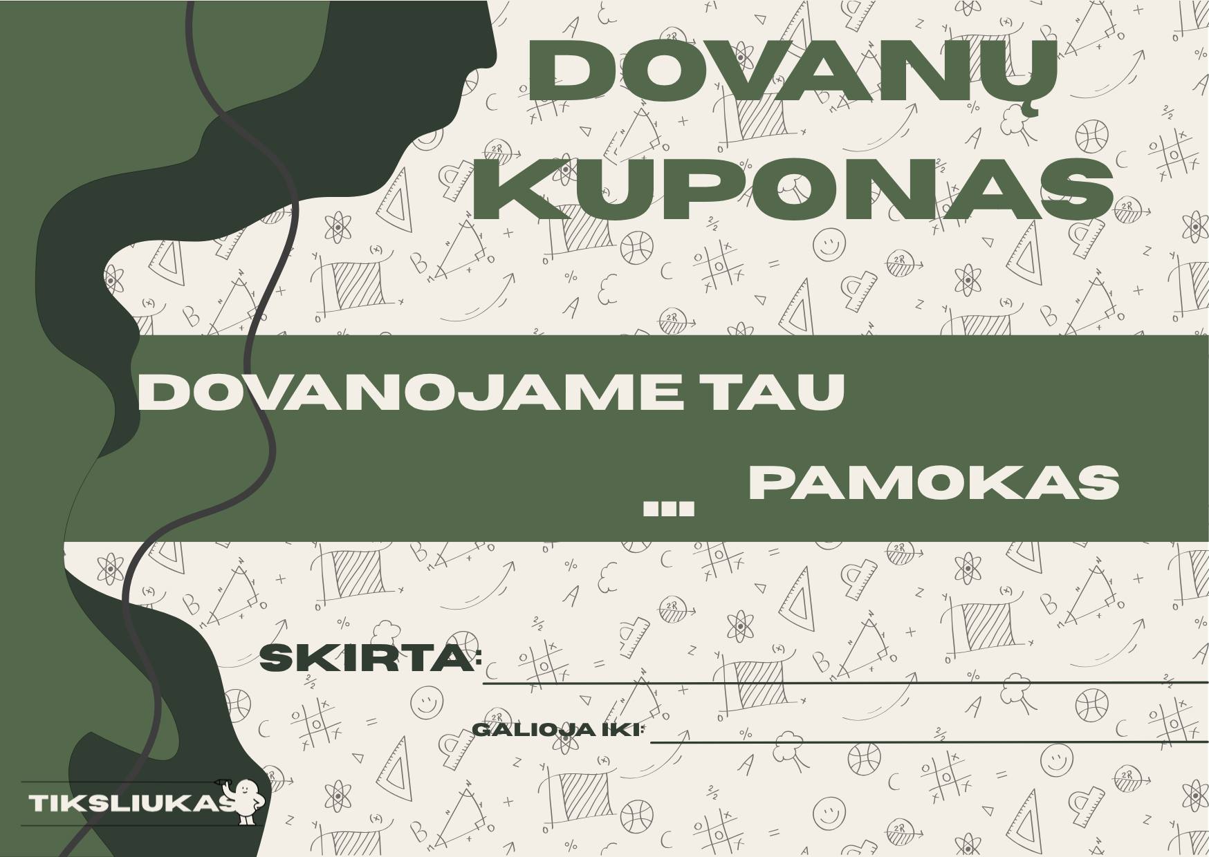 Tiksliukas Korepetitoriai Facebook ad: Dovanų kuponas - Tiksliukas