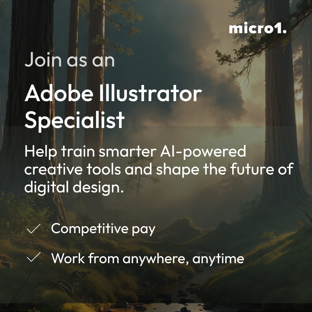 micro1 Facebook ad: Adobe Specialist (Illustrator)