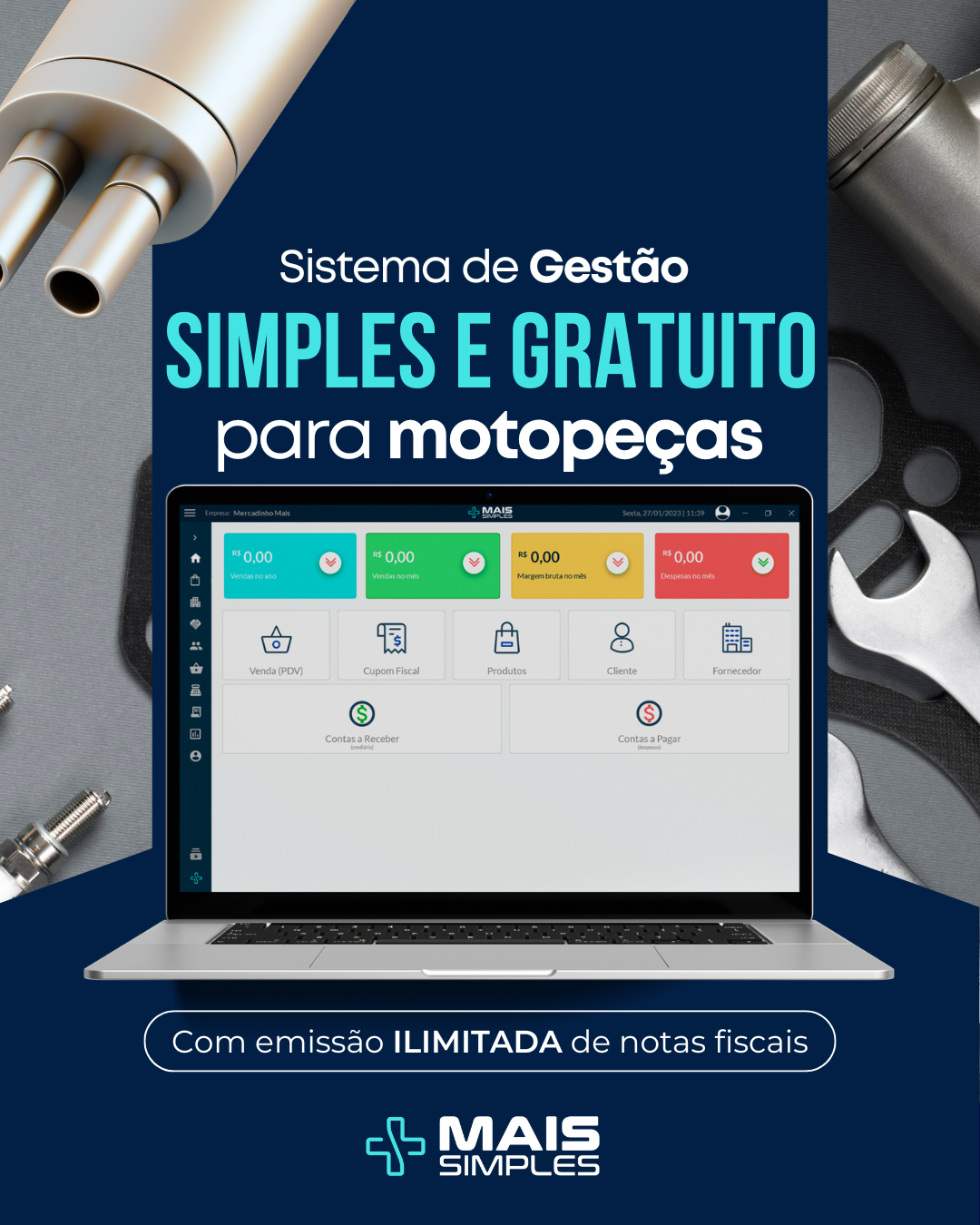 Gestão Mais Simples Facebook ad from Feb 19, 2026