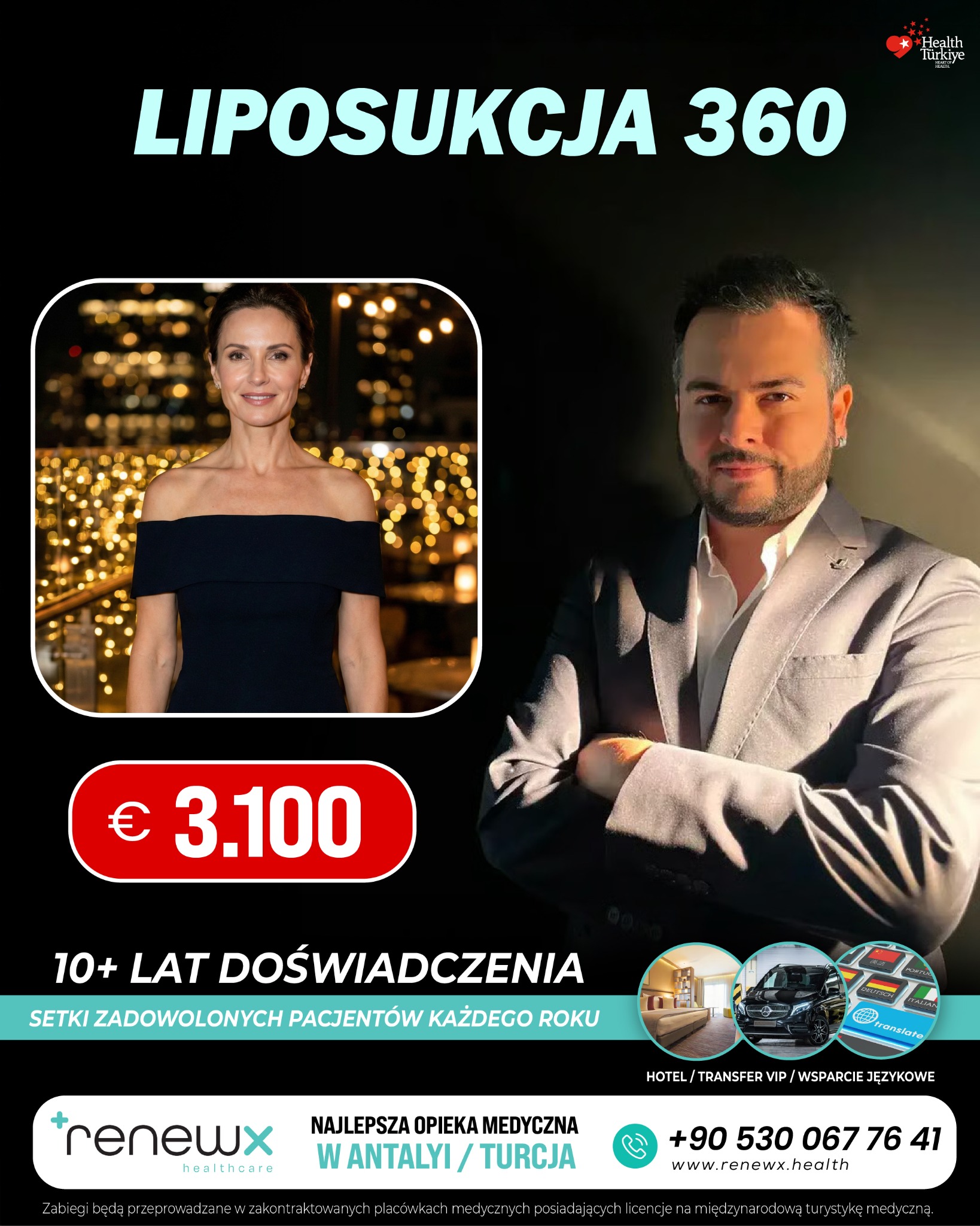 RenewX Health Facebook ad: Najlepsze Usługi Medyczne Turcja / Antalya