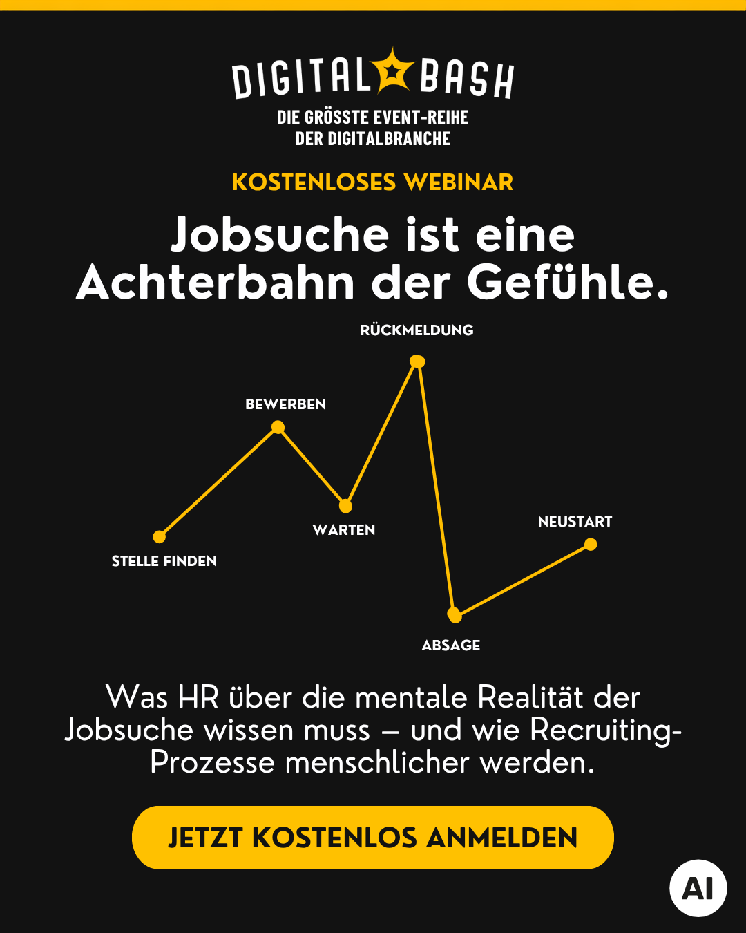 Digital Bash Facebook ad: Was HR über die mentale Realität der Jobsuche wissen muss